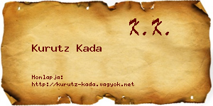Kurutz Kada névjegykártya